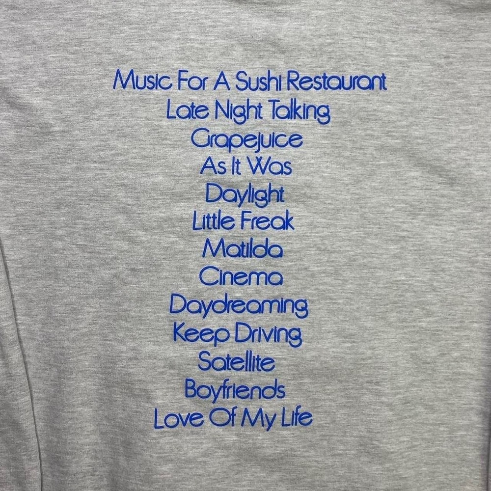 Harry Styles house track listing hoody